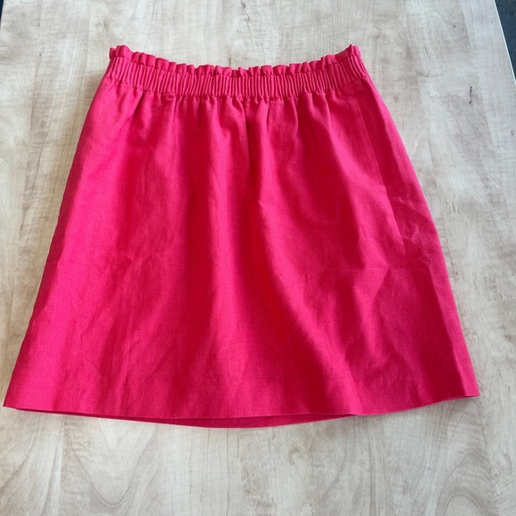 J Crew Factory NWT Linen Cotton Sidewalk Mini Skirt Sz 6 - Picture 6 of 12
